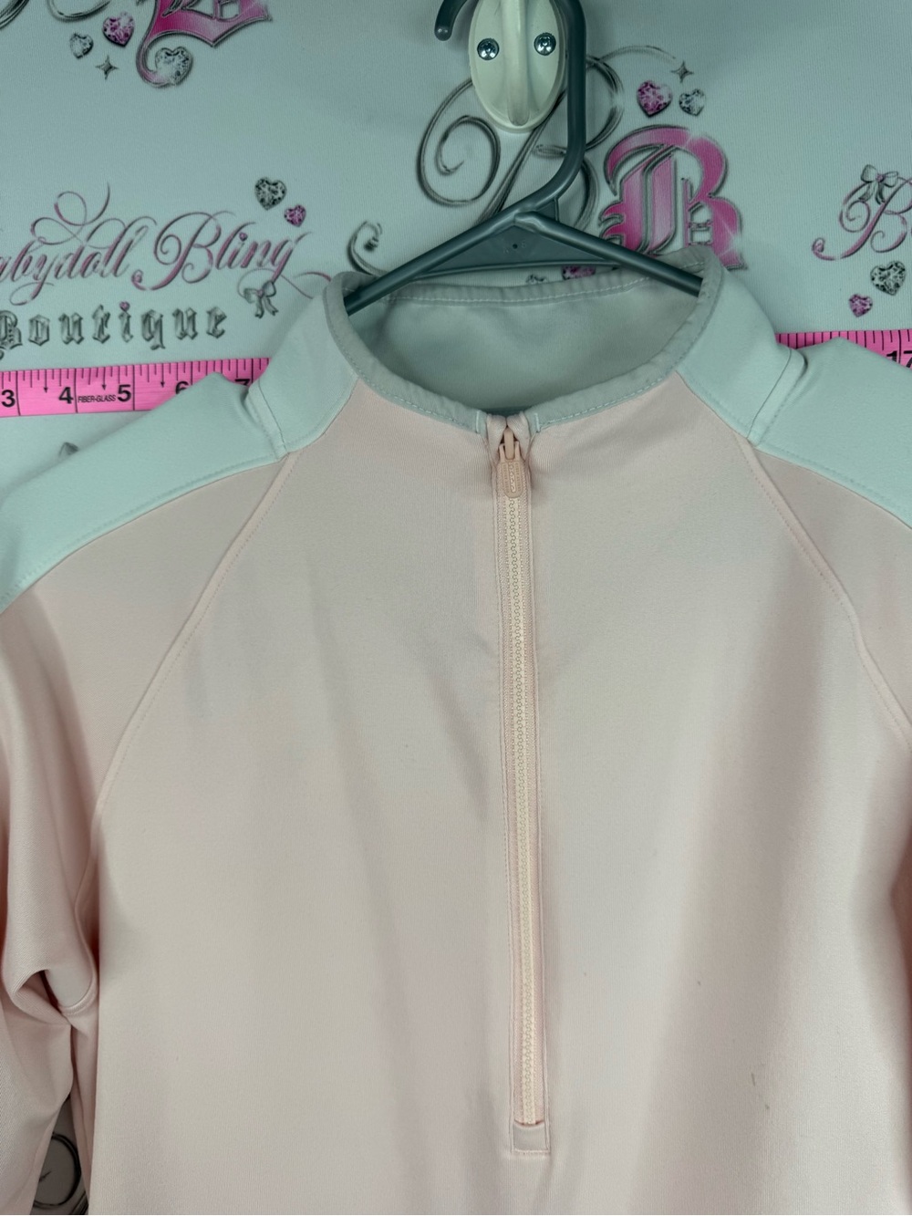 Under Armour sweater Light Pink and White Half-Zip Performance Pullover - Picture 3 of 15